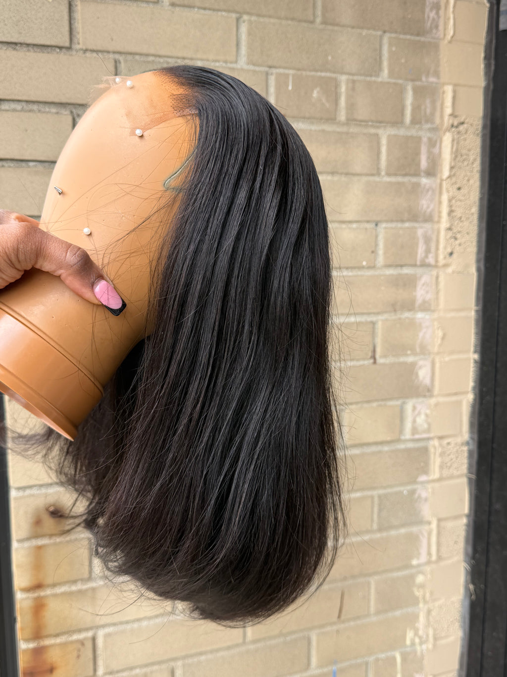 12” Mink Brazilian Straight HD 6*6 Lace Closure Human Hair Wig