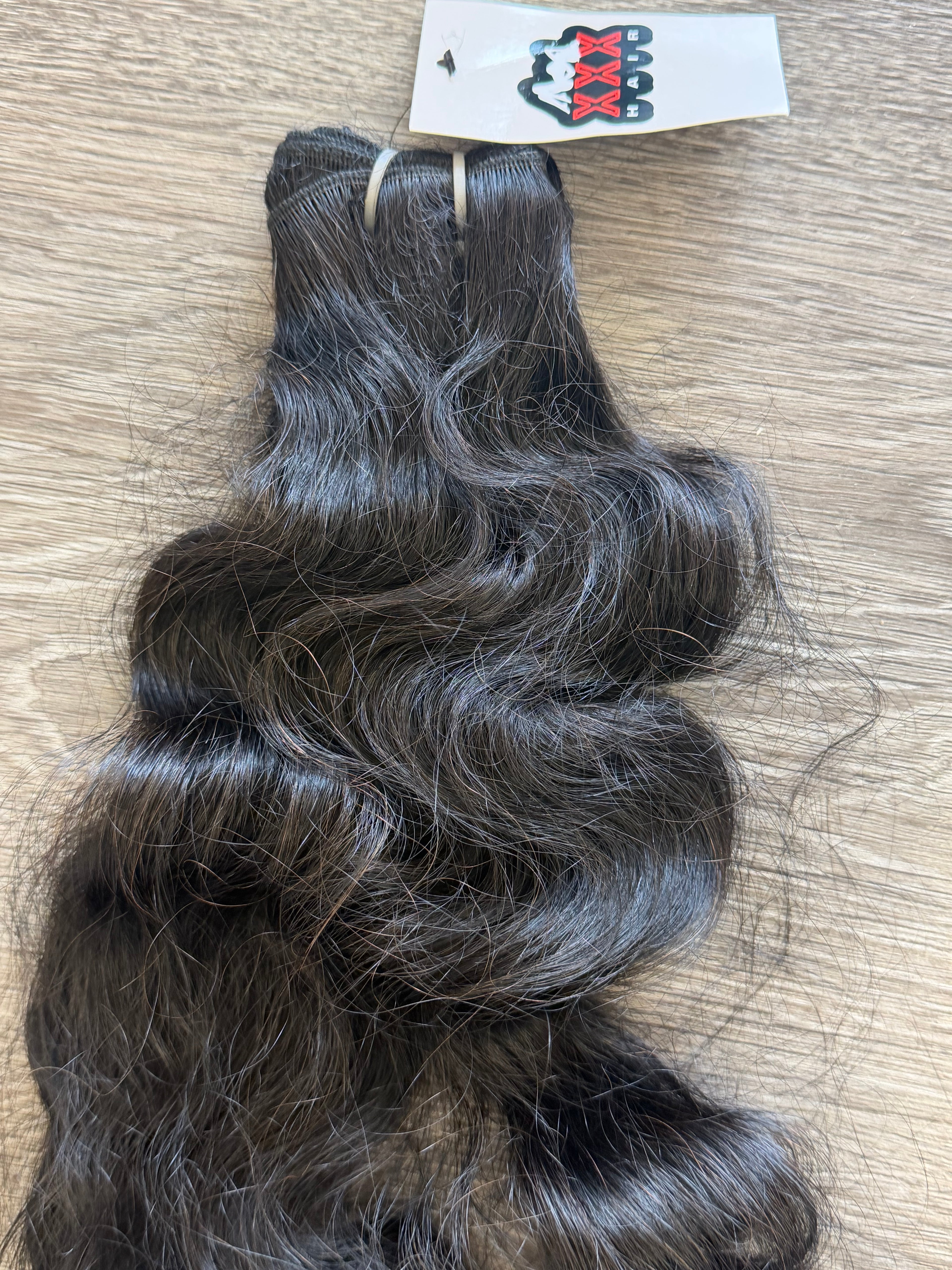 22” Raw Indian Wavy Human Hair Bundle (SALE)