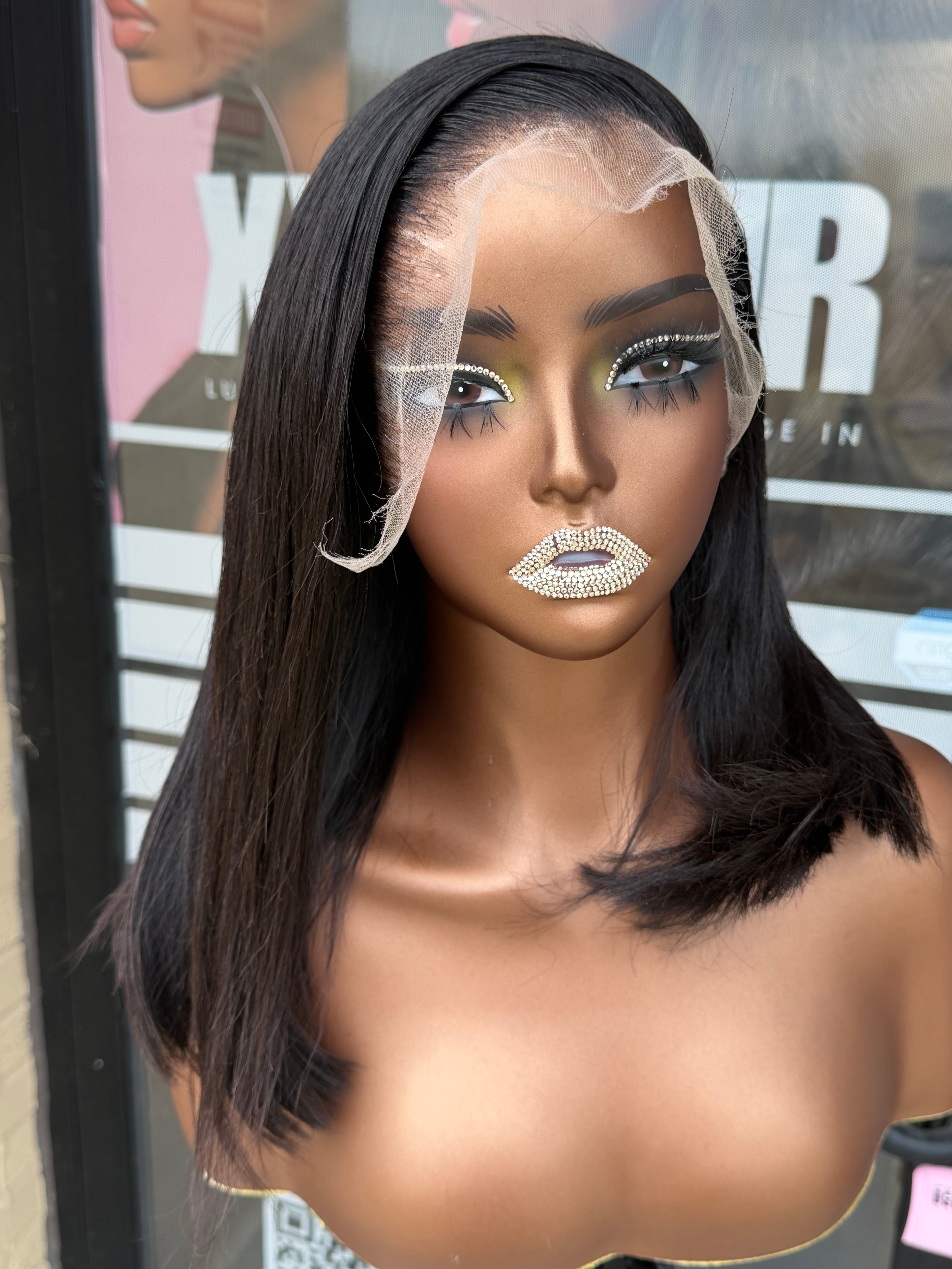 12” Virgin Cambodian Straight HD 13*6 Lace Frontal Human Hair Wig