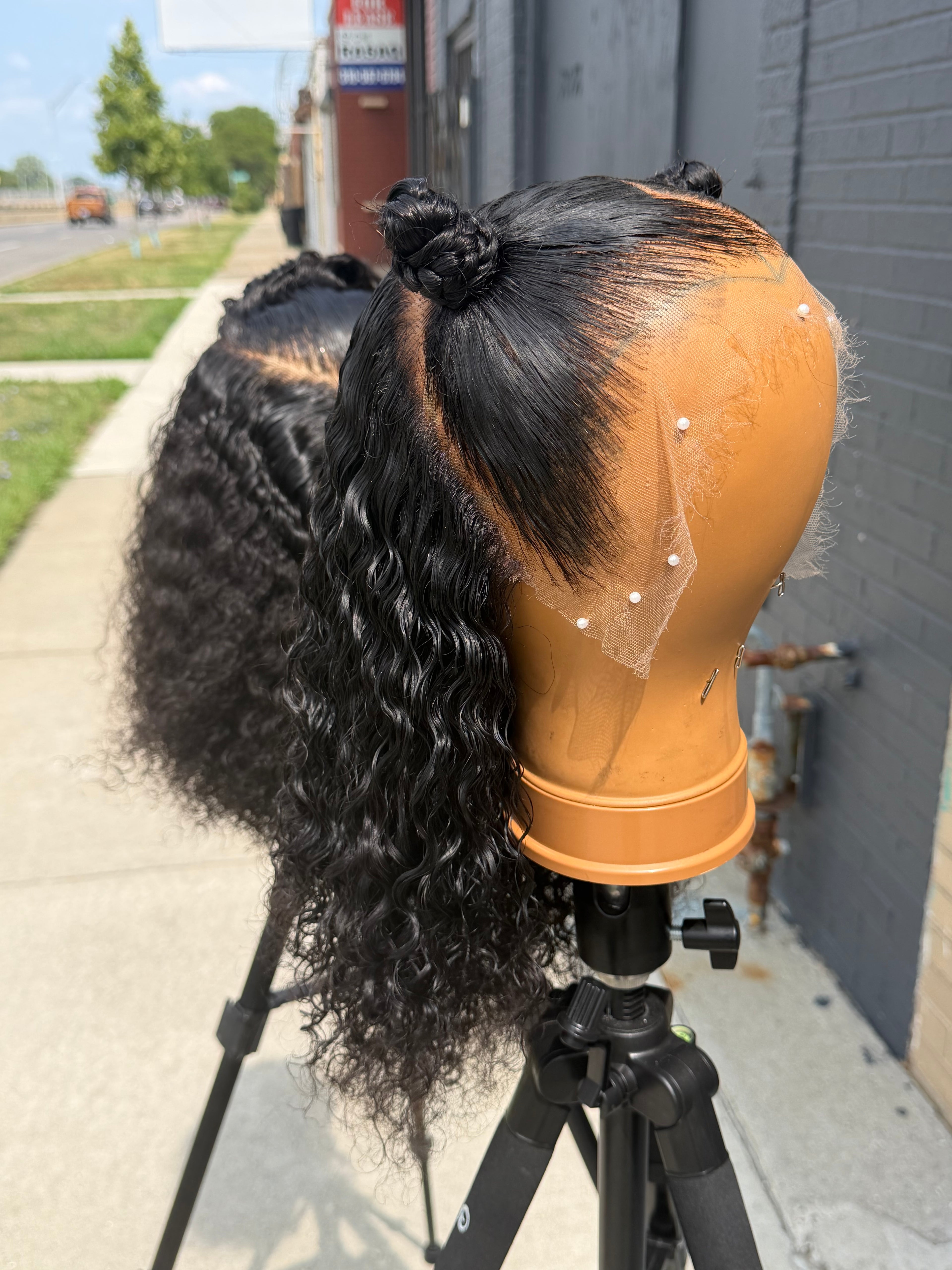 12” Virgin Spanish Curly HD 13*6 Lace Frontal Human Hair Wig