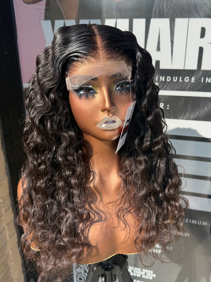 18” Virgin Indian Wavy HD 5*5 Lace Front Wig