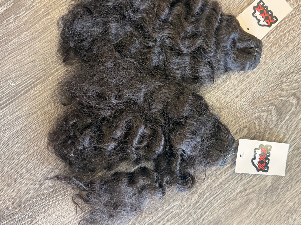16” Raw Indian Curly Human Hair Bundle (SALE)