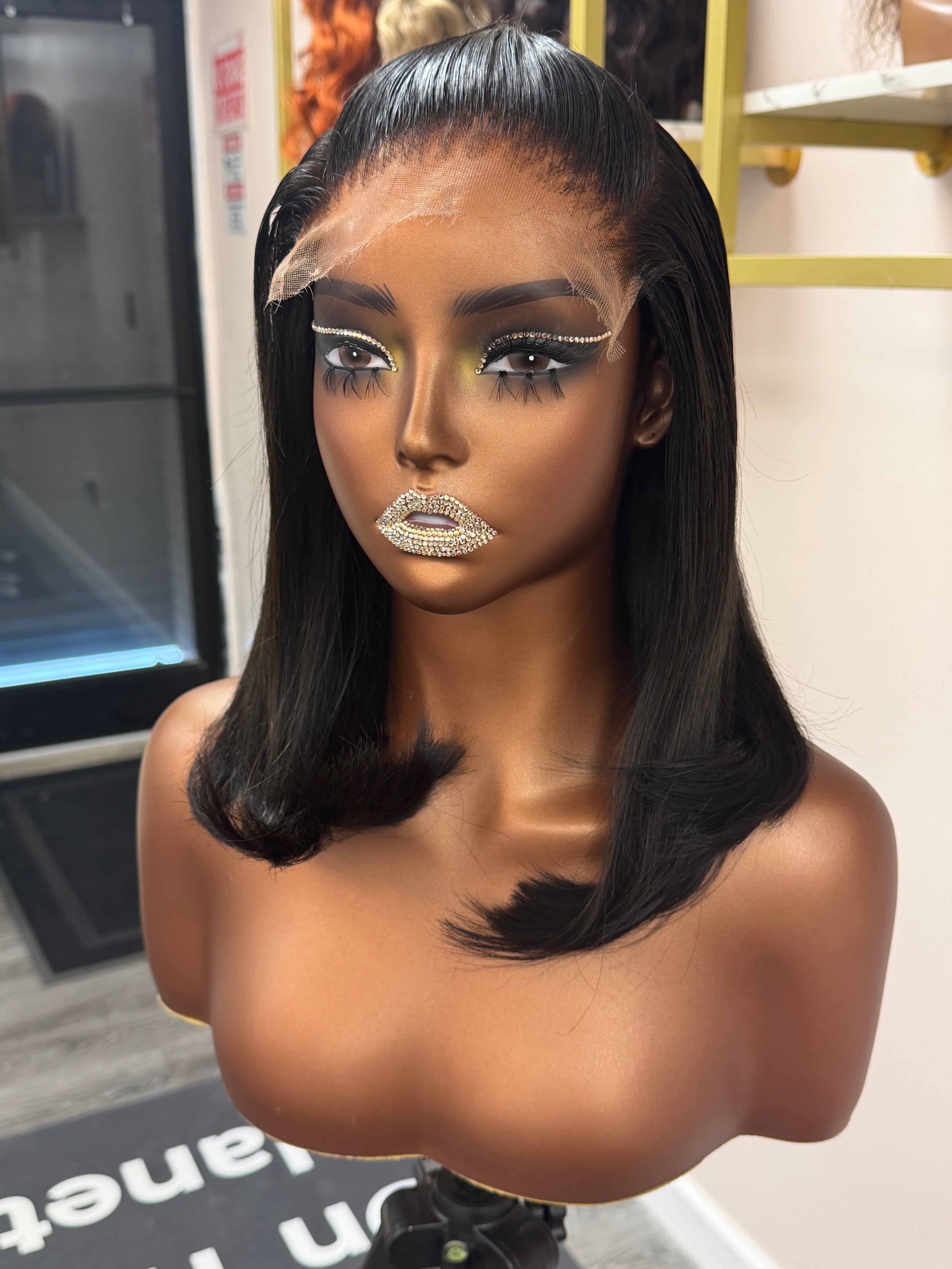 12” Virgin Mink Brazilian Straight 6*6 HD Lace Closure Wig