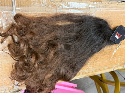 18” Raw Indonesian Ombré Brown Human Hair Bundle