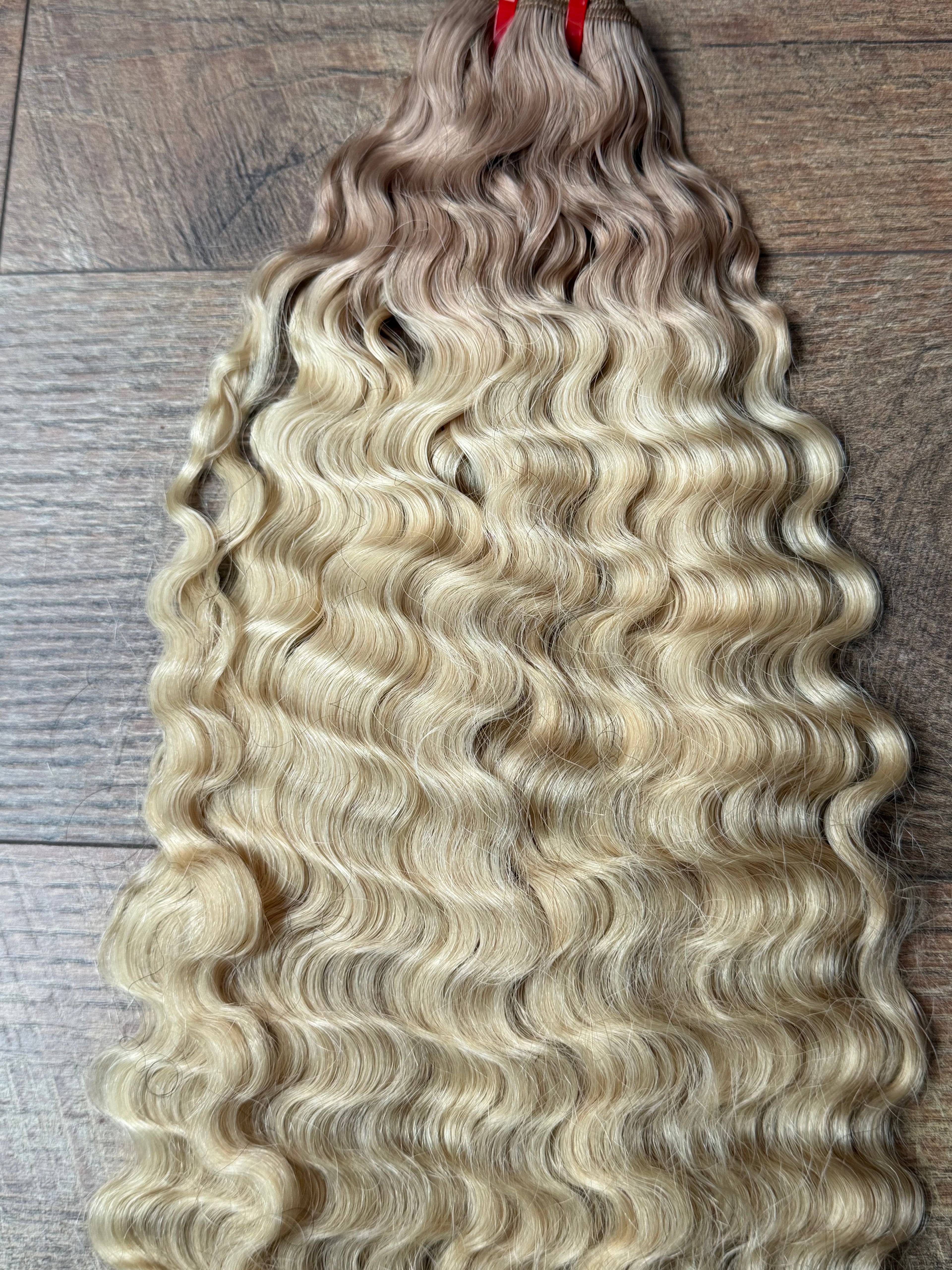 24” Raw Indonesian Star Blonde Burma Curly Human Hair Bundle