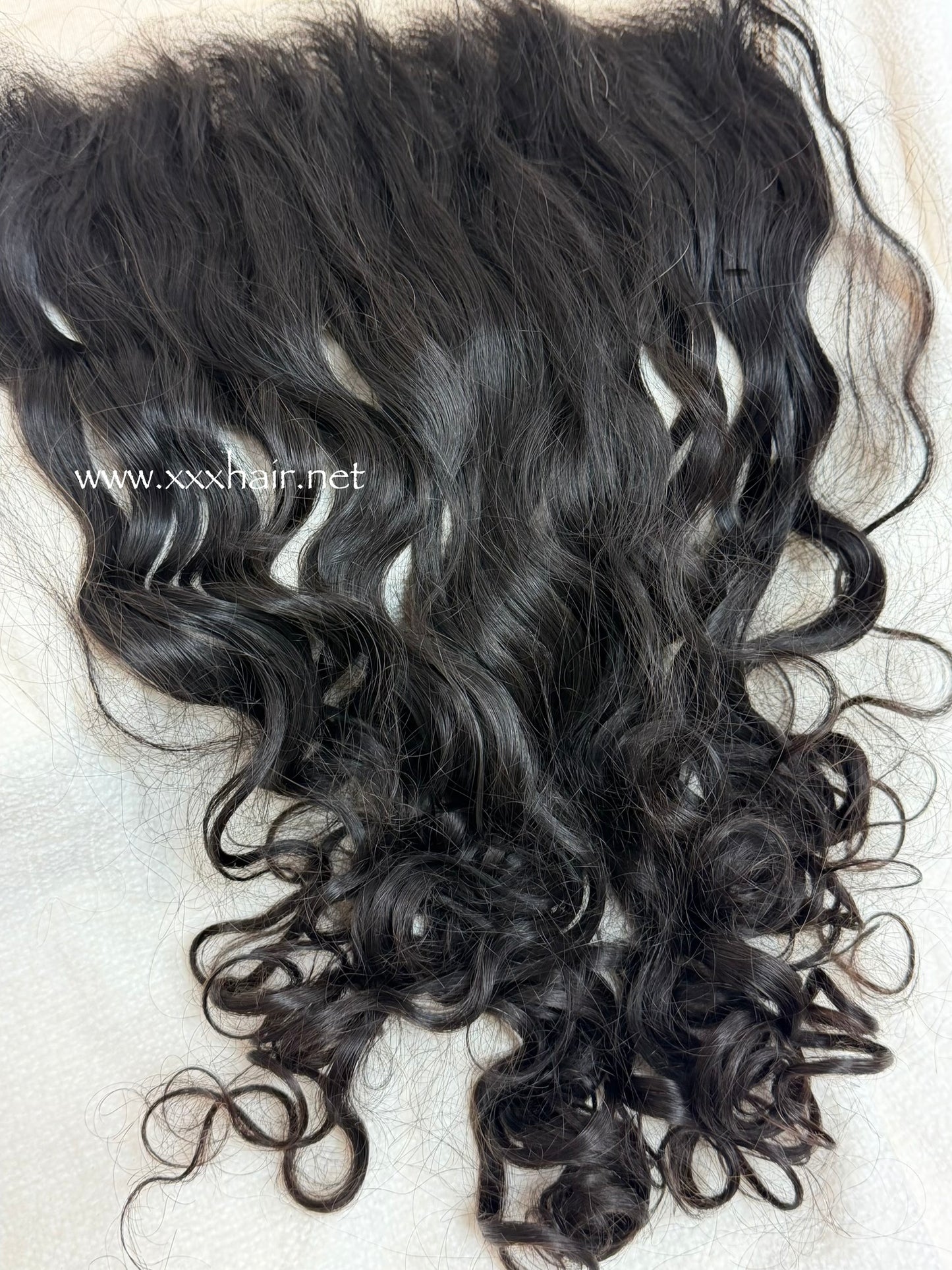 20” Raw Indian Curly 13*6 Transparent Lace Frontal