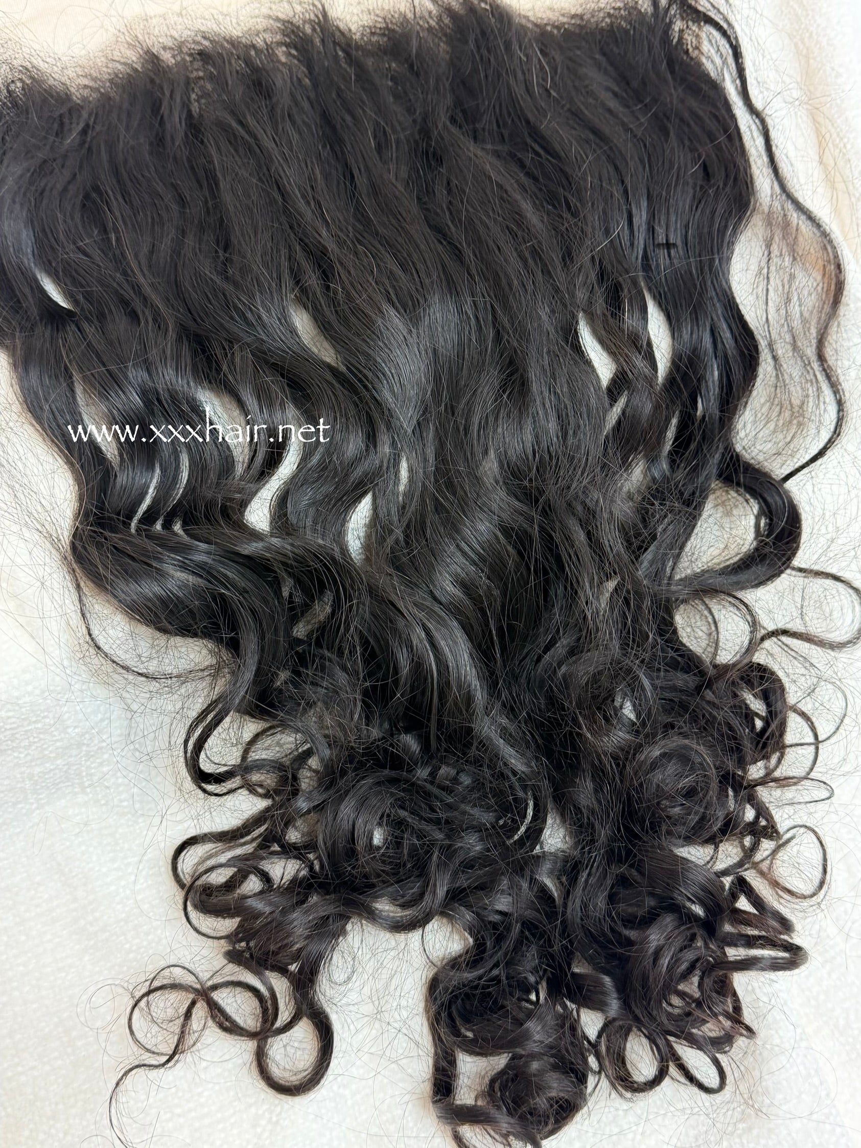 20” Raw Indian Curly 13*6 Transparent Lace Frontal