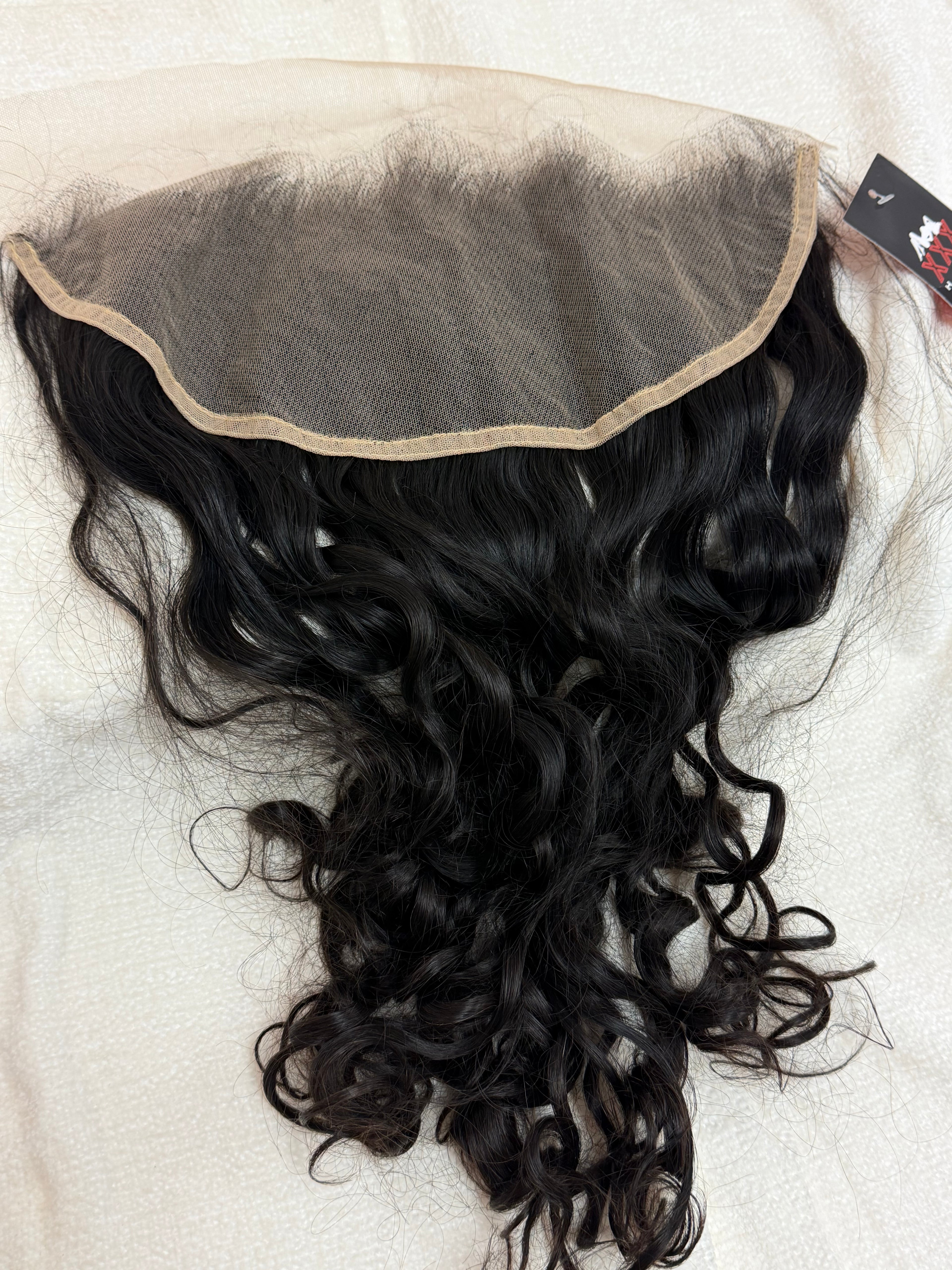 20” Raw Indian Curly 13*6 Transparent Lace Frontal
