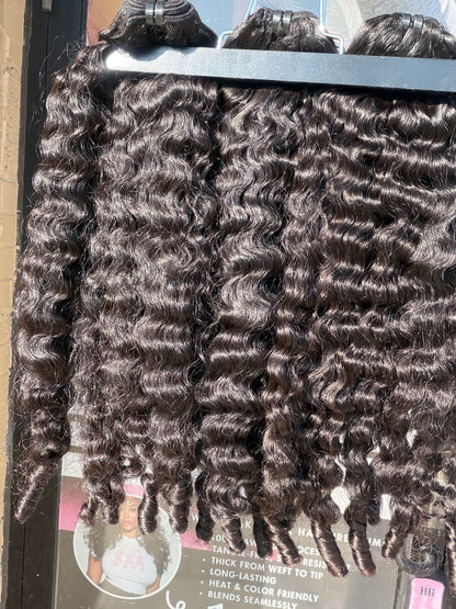 12” Sassy Curly Virgin Human Hair Bundle