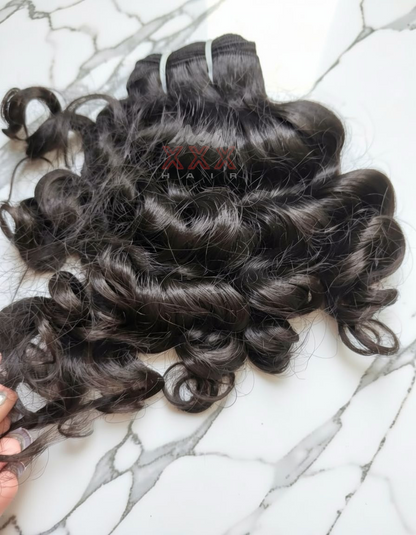 14” Raw South Indian Curly Human Hair Bundle