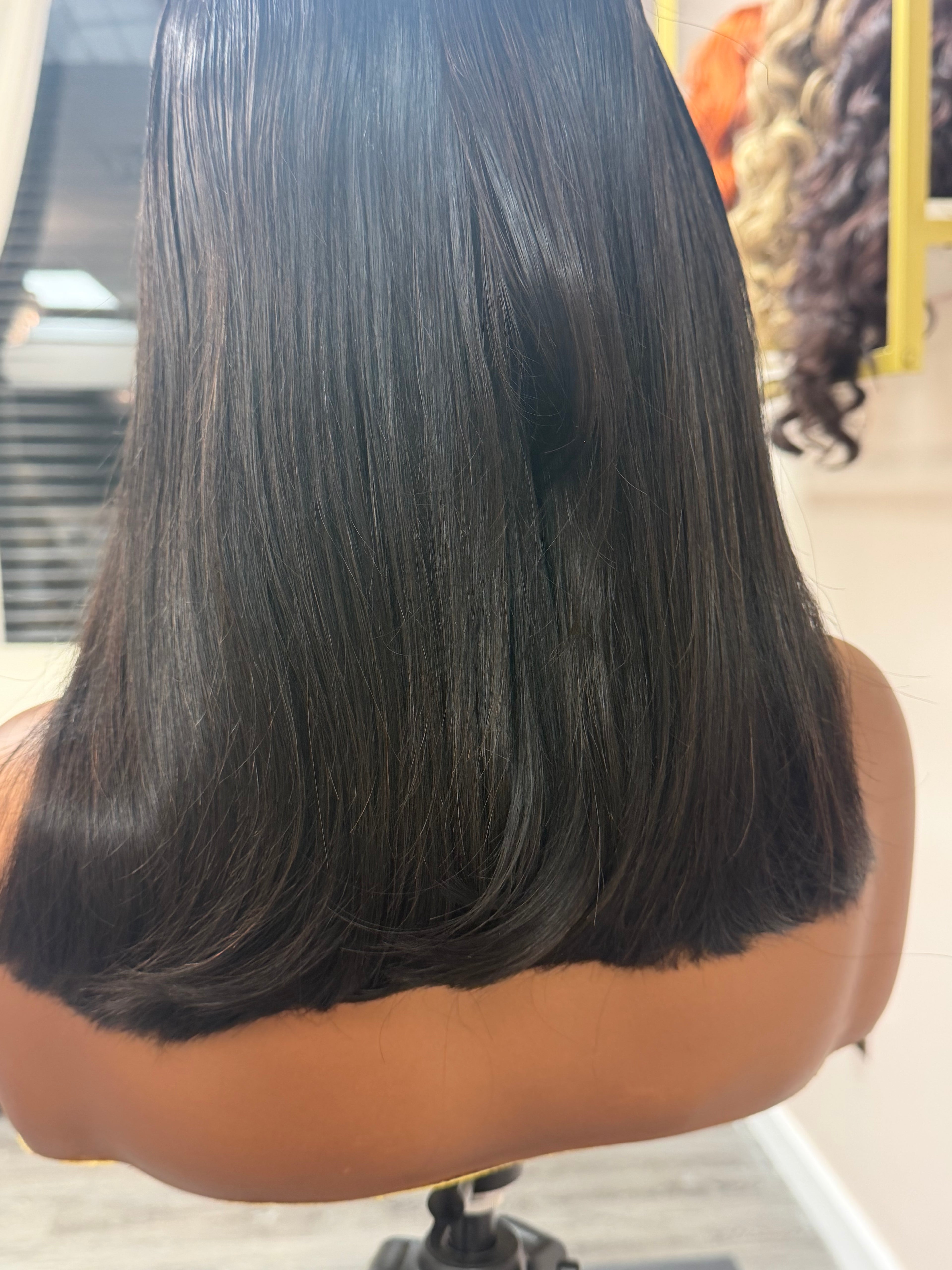 12” Virgin Mink Brazilian Straight 6*6 HD Lace Closure Wig