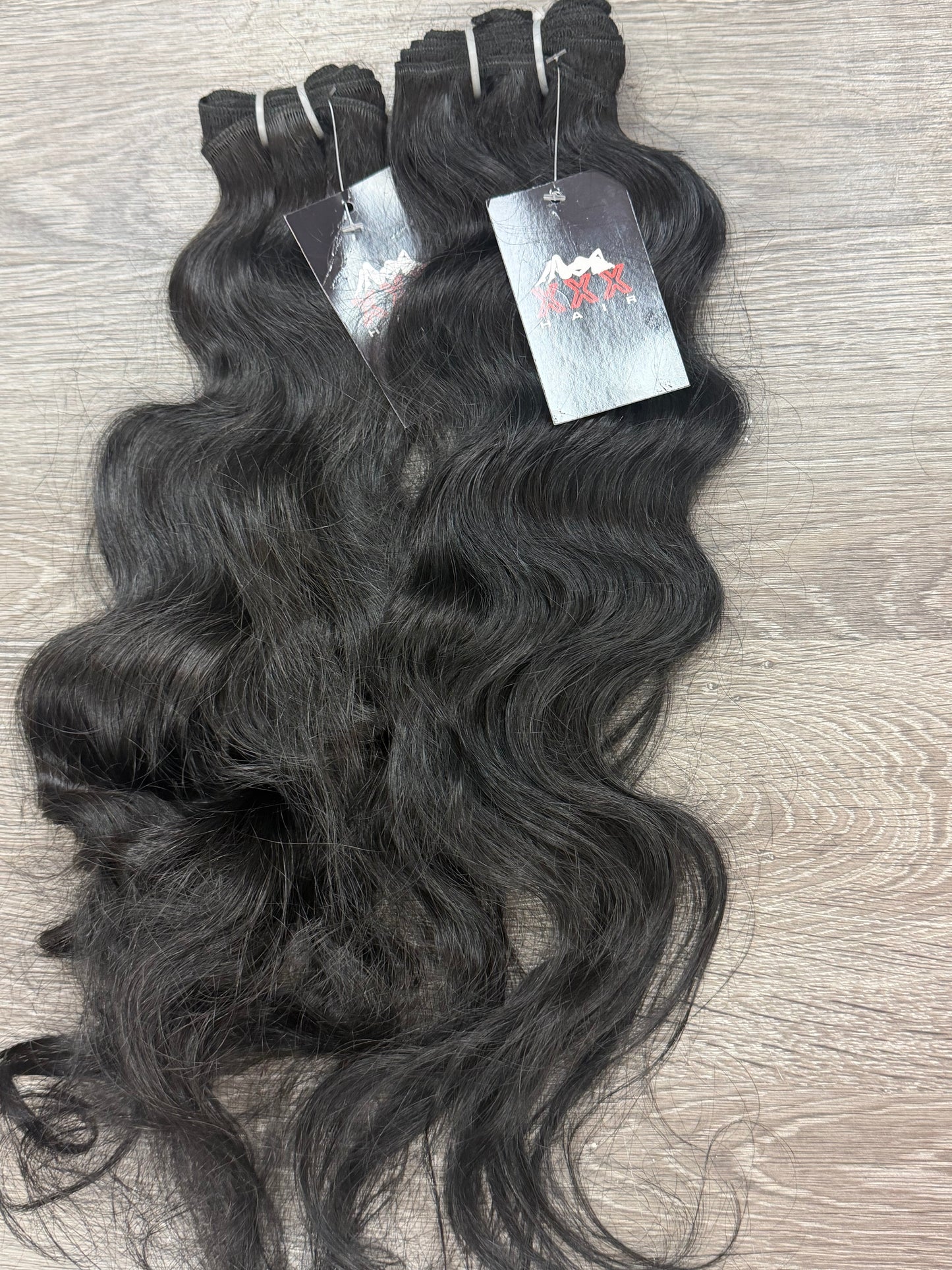 2 Bundles 24”Raw Indian Wavy Single Donor Hair Deal 24”24”