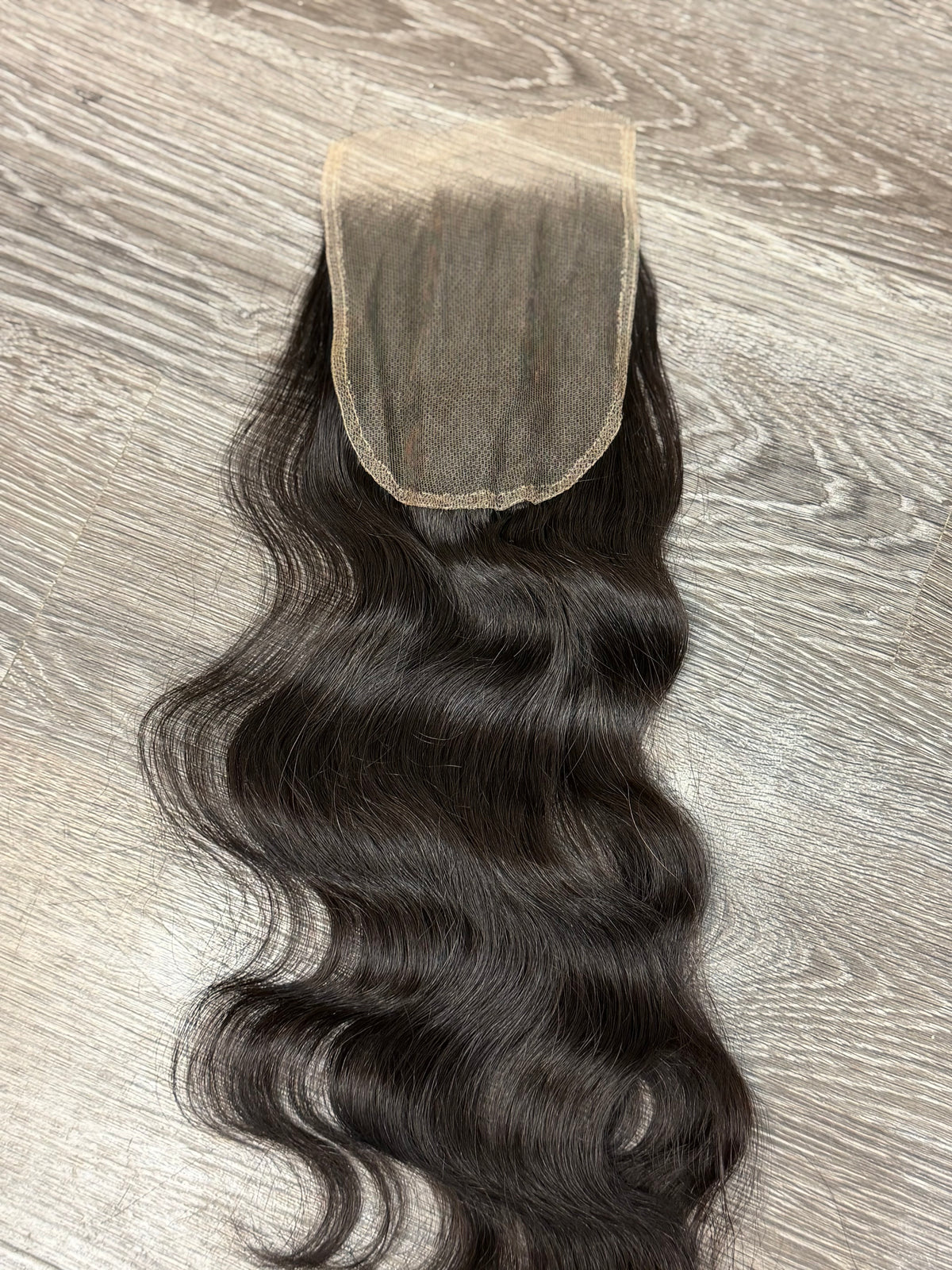 18” Raw Cambodian Wavy Human Hair HD 5*5 Lace Closure