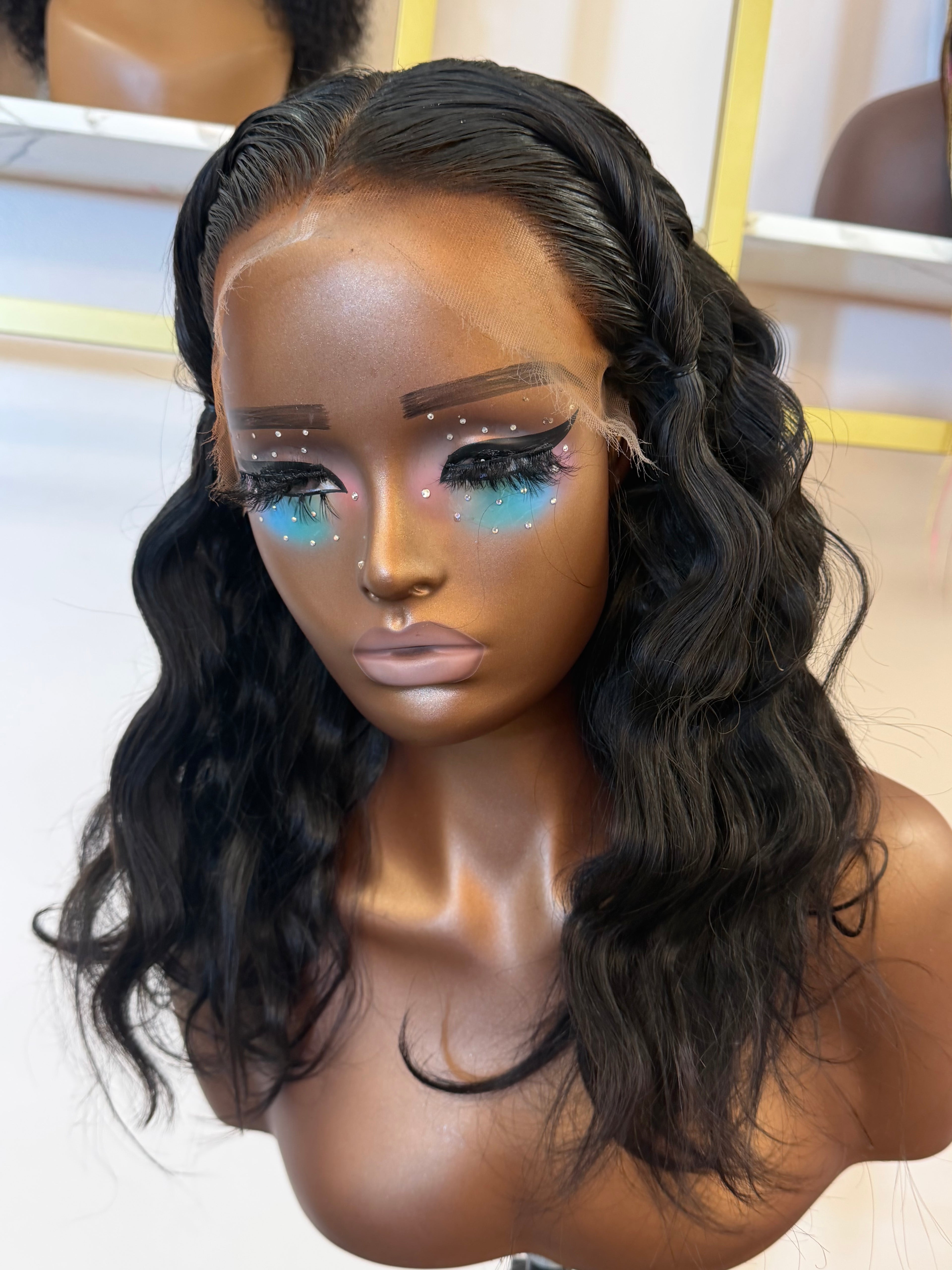 12” Virgin Brazilian Straight HD 13*4 Lace Frontal Human Hair Wig