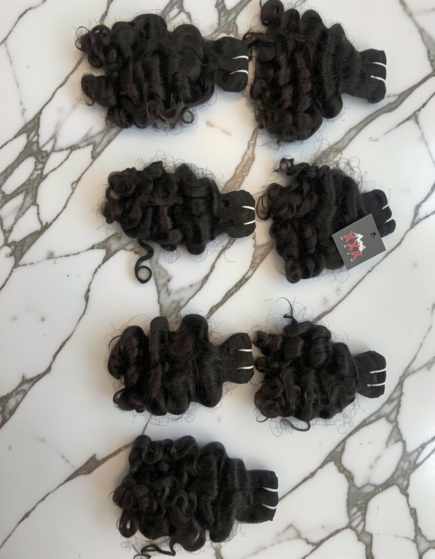 14” Raw South Indian Curly Human Hair Bundle