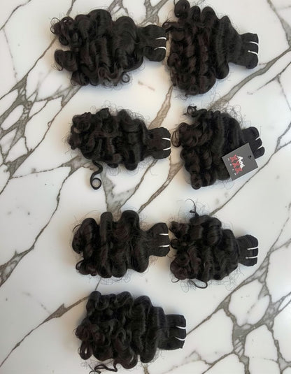 14” Raw South Indian Curly Human Hair Bundle