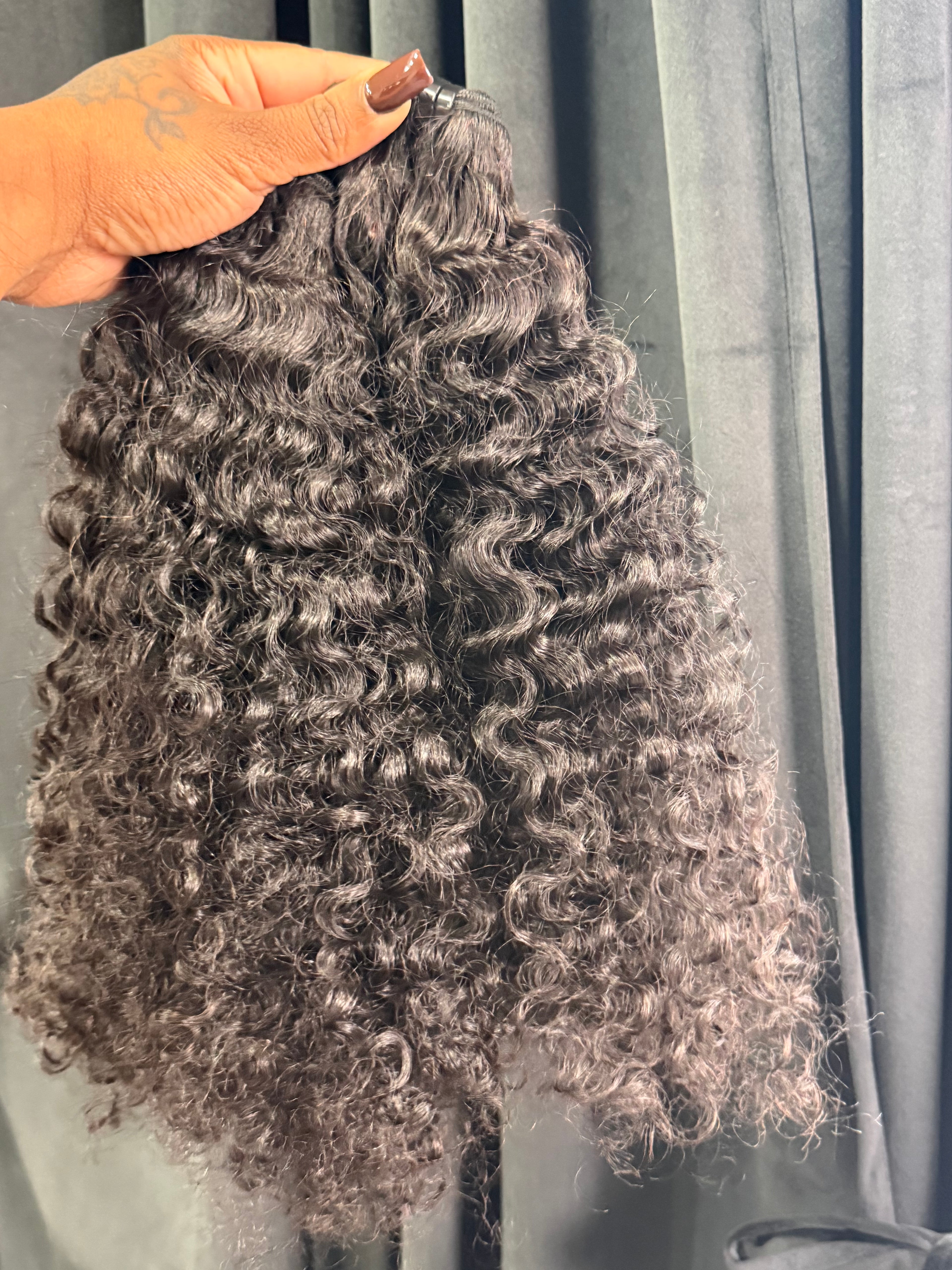 2 Bundles Of Raw Cambodian Curly Human Hair Deal 22”22” (SALE)