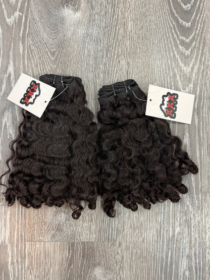 2 Bundles Of 12” 12” Raw Burmese Curly Hair Deal