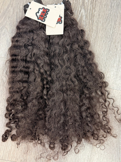 2 Bundles Of Raw Burmese Curly Hair 24”24” Deal