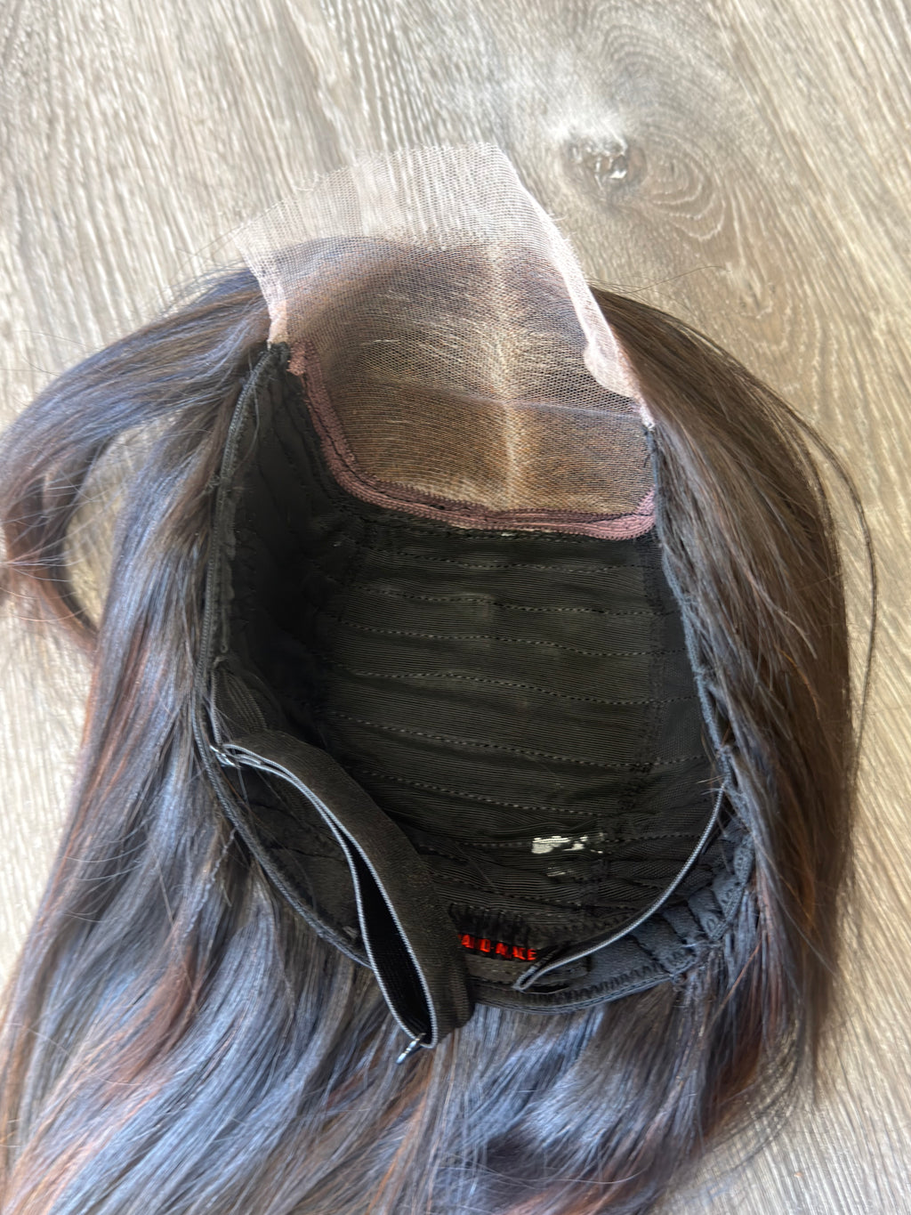 22” Virgin Bone Straight Custom Black Bown Highlights 6*6 HD Lace Closure Human Hair Wig