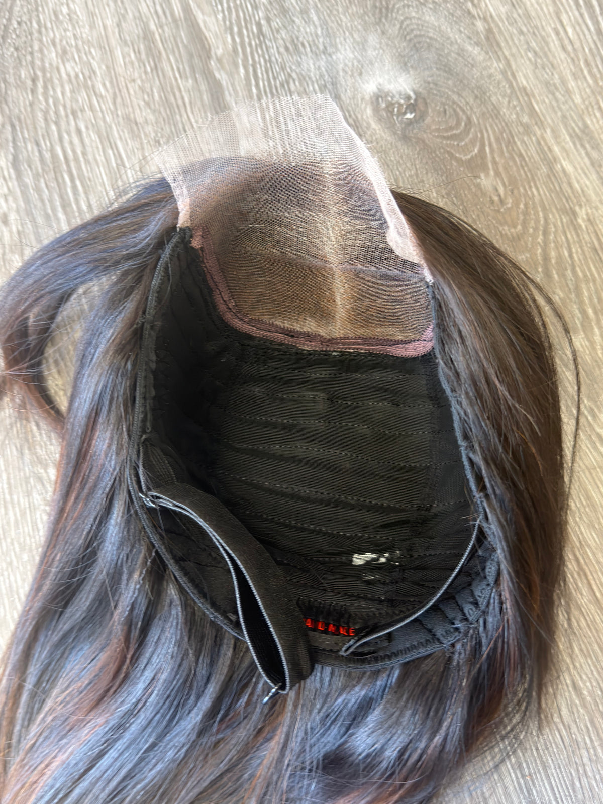 22” Virgin Bone Straight Custom Black Bown Highlights 6*6 HD Lace Closure Human Hair Wig