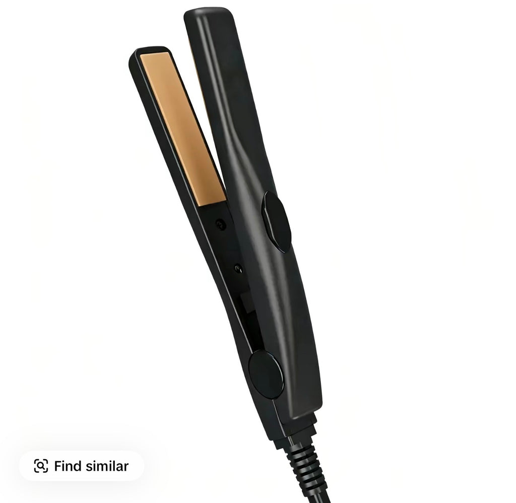 0.5-Inch Plates Pencil Flat Iron for Precision Styling, Mini 2-in-1 Styler (120V Hair Products) for Short Locks & Fringe, Portable 180°C Constant Heat Tool for Touch-Ups
