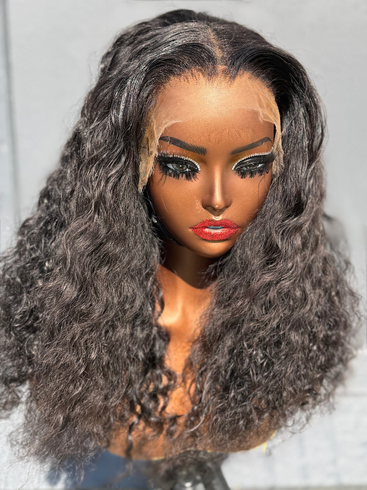 18” Virgin Indian Curly HD 7*7 Lace Closure Human Hair Wig