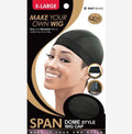 SPAN DOME STYLE WIG CAP X-LARGE / BLACK