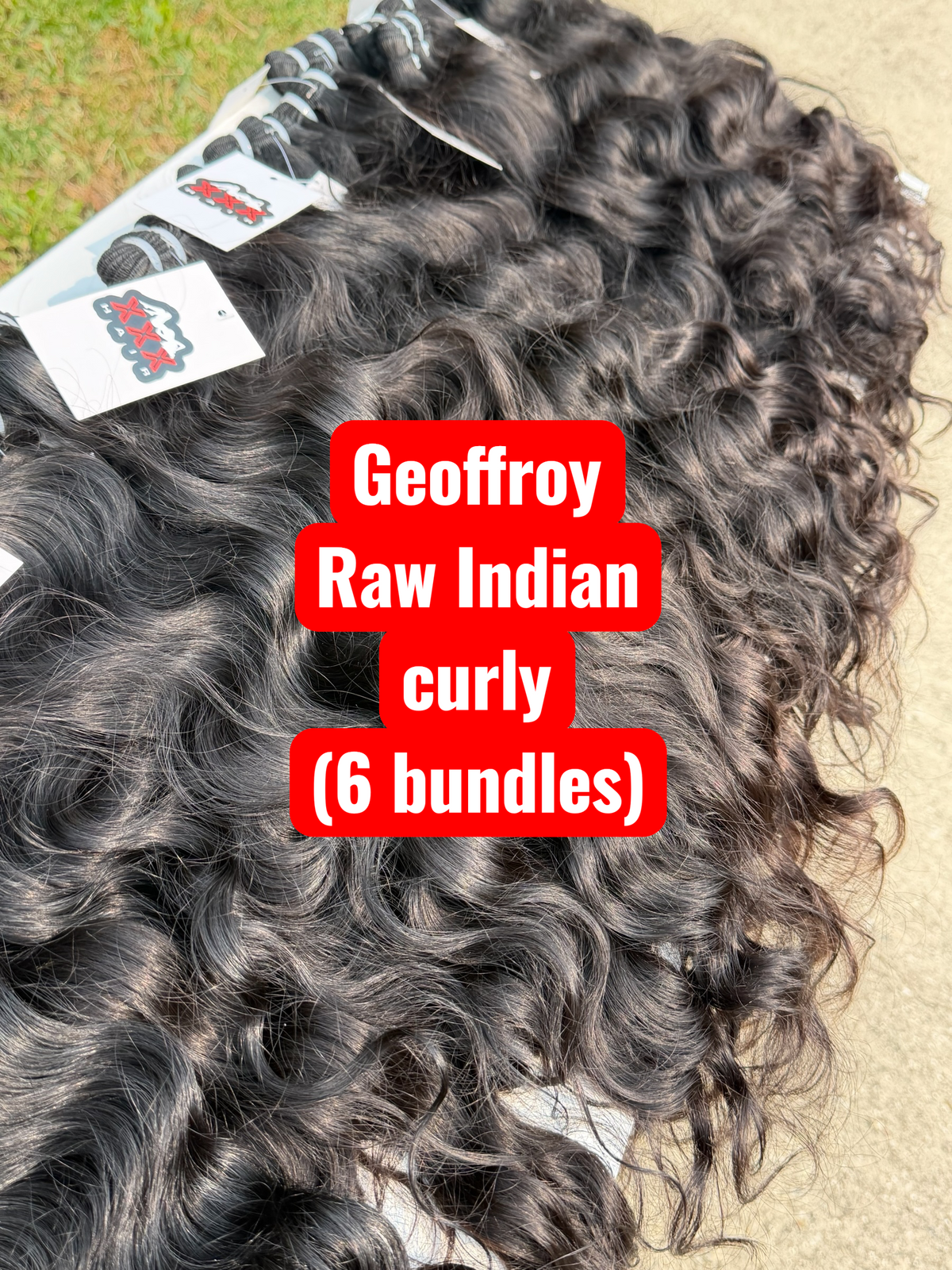 Geoffroy 6 raw Indian wavy hair bundles 16”-26”
