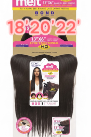 Janet Collection Melt Brazilian Body 13x5 Virgin Hair HD Frontal 3PC Bundle