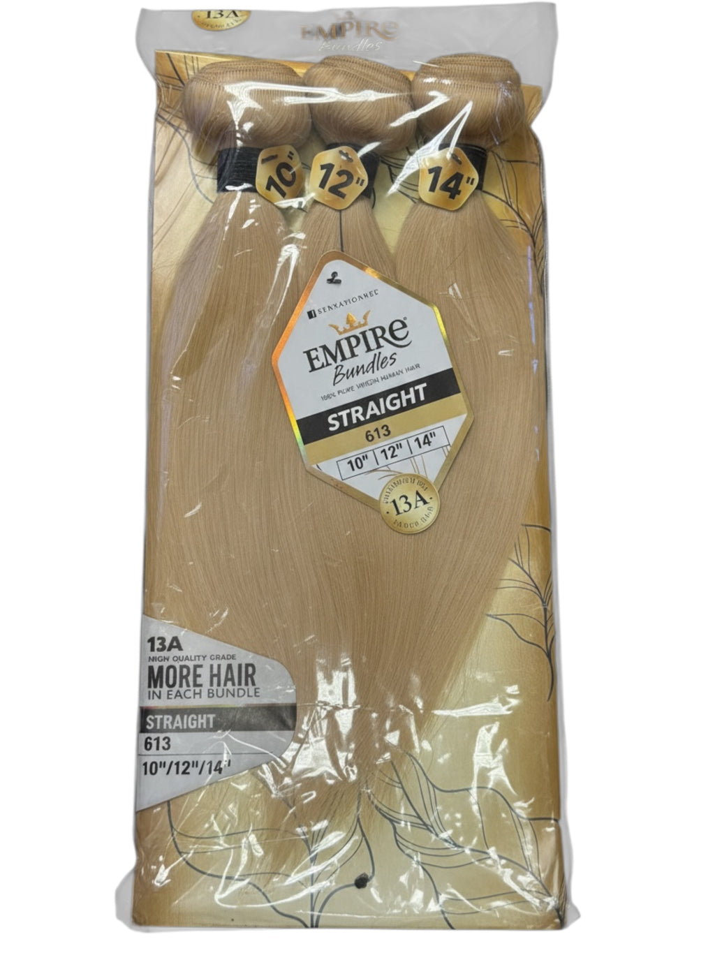 SENSATIONNEL EMPIRE Bundles Blonde #613 Natural Straight 10”12”14”
