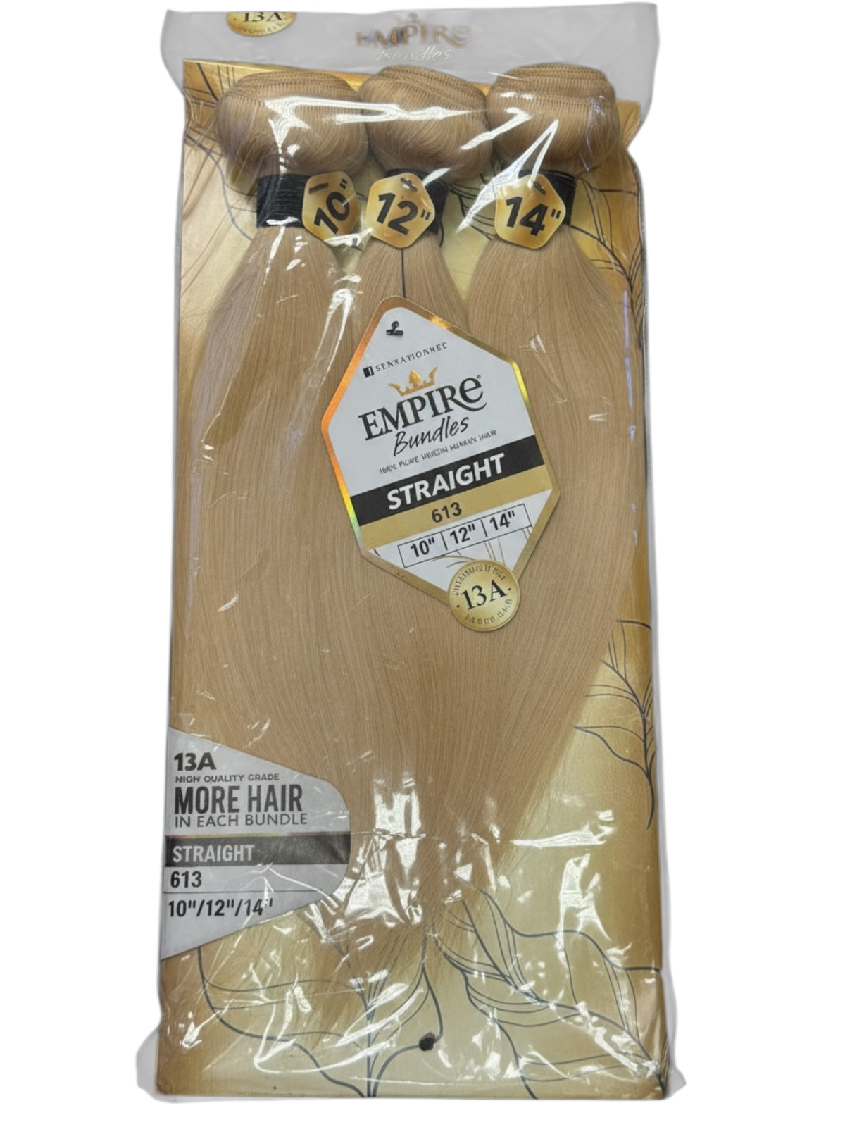 SENSATIONNEL EMPIRE Bundles Blonde #613 Natural Straight 10”12”14”