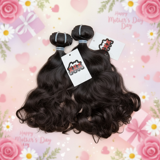 2 Bundles Of Raw Indonesian Natural Wave Hair 12”14” Deal
