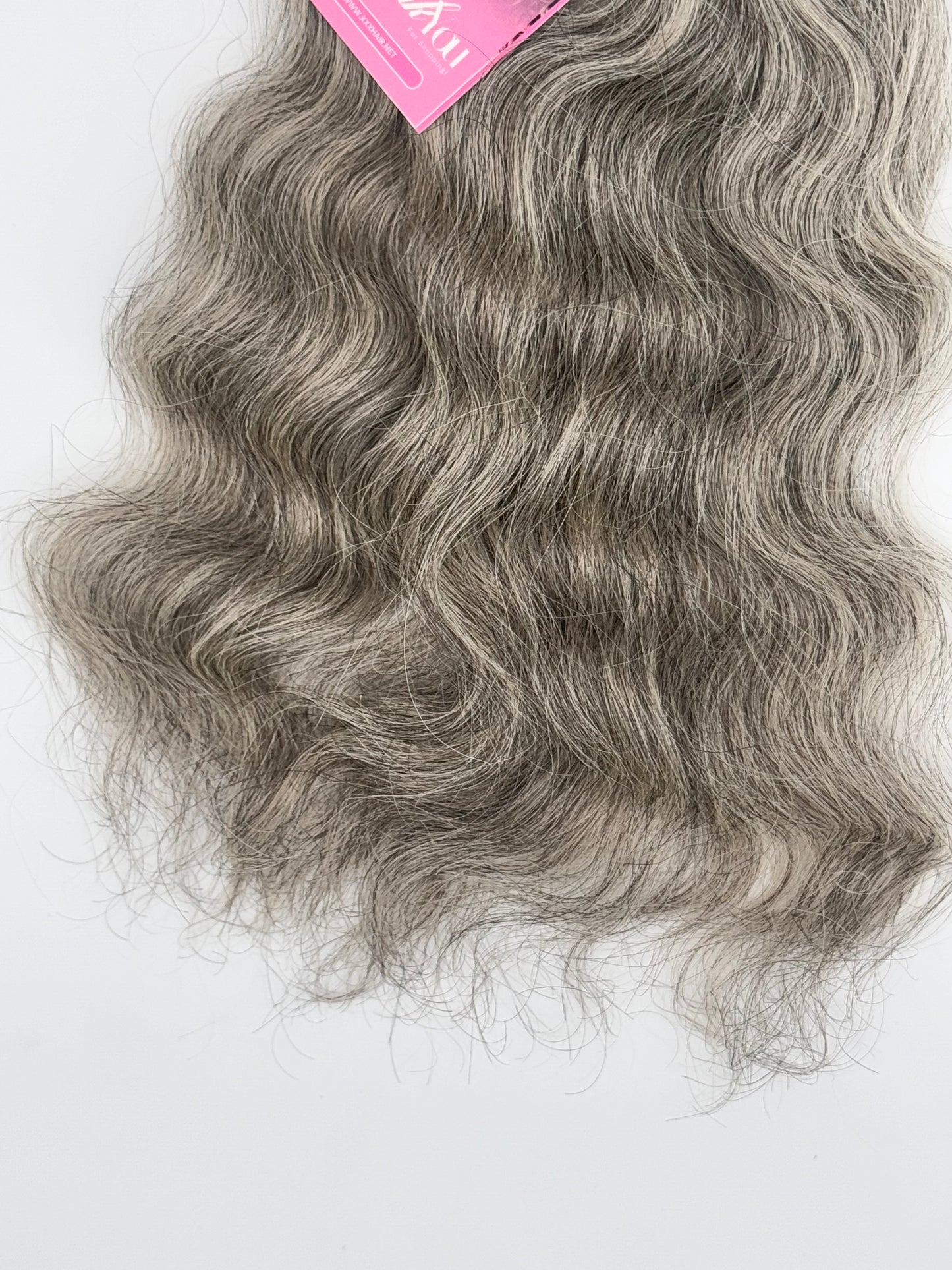 14" Grey Raw Indian Wavy Human Hair Bundle