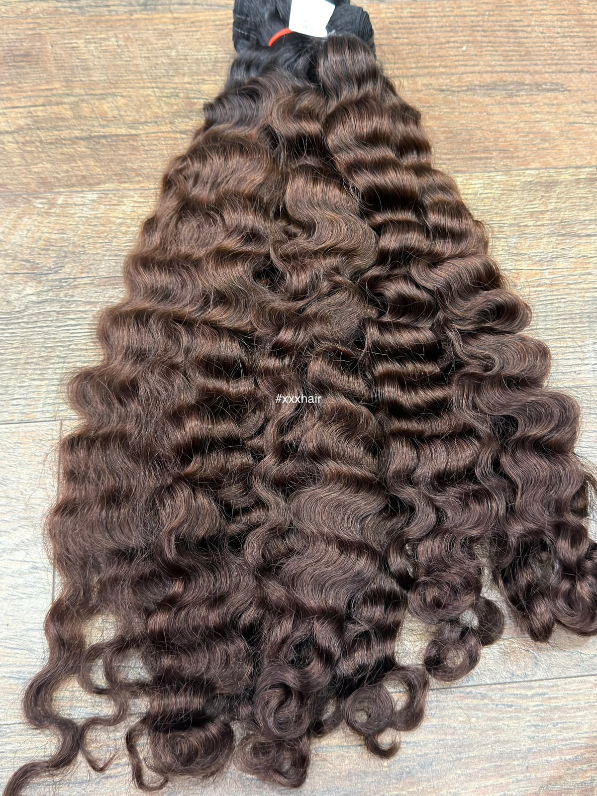 26” Raw Cambodian Loose Wavy Ombre Brown Hair Bundle (one bundle)