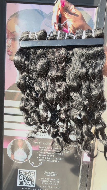 3 Bundle Hair Deal Raw Filipino Wavy Curly Jet Black 20”20”20”